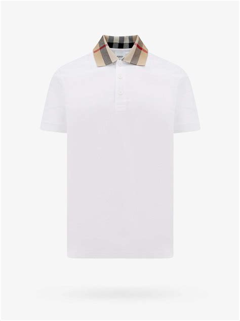 burberry brit polo white|burberry white polo shirt men's.